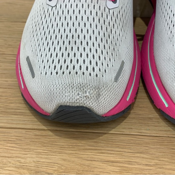 Brooks Ghost 14 Gray Pink Running Shoes Women’s Size 12 B - Picture 4 of 10